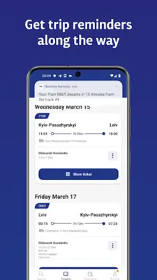 Ukrainian Railways android App screenshot 2